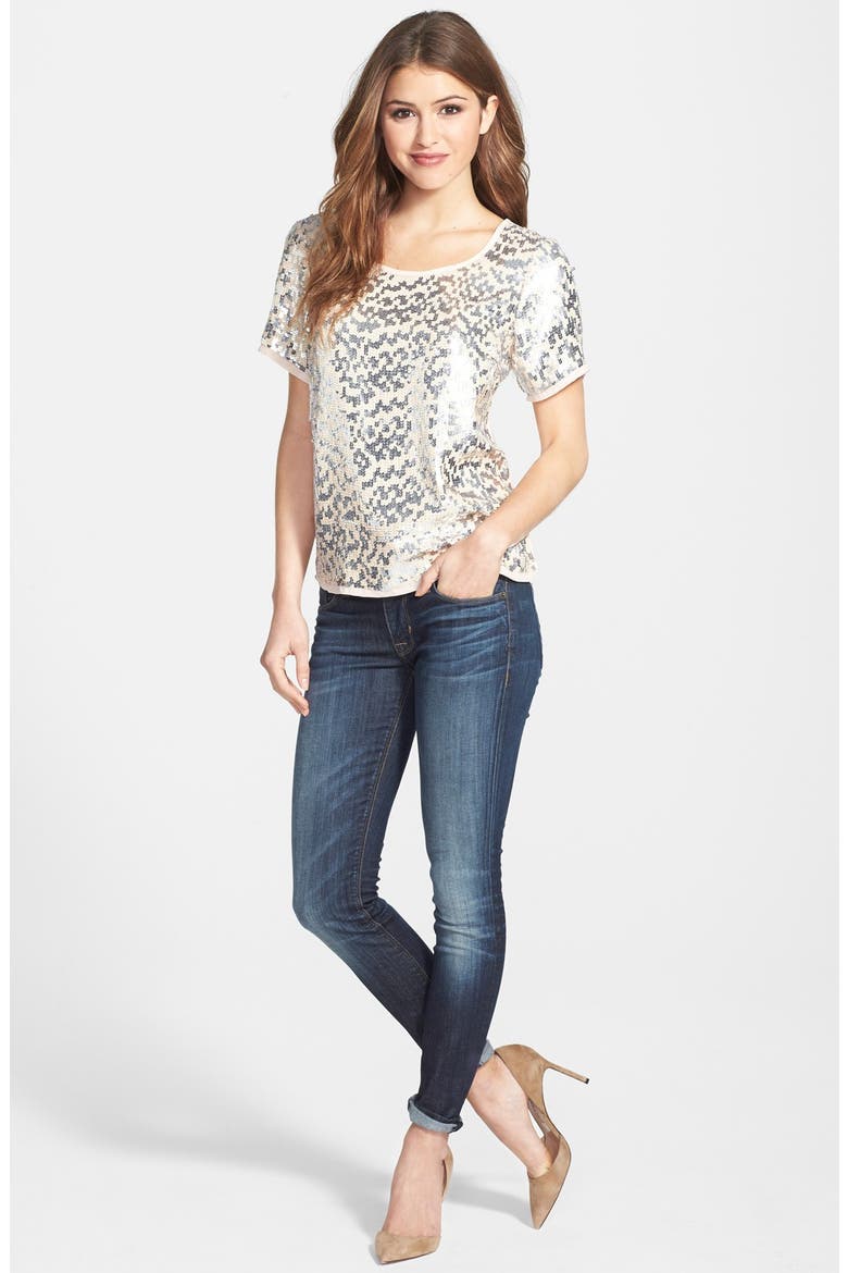 'Nico' Mid Rise Super Skinny Jeans, Alternate, color, DEPRAVED
