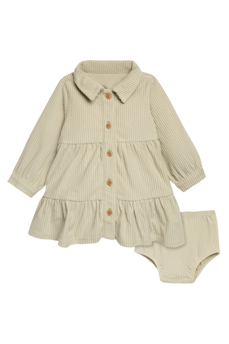 Dress & Diaper Cover Set, Main, color, Sage