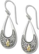 SAMUEL B. Sterling Silver & 18K Gold Drop Earrings