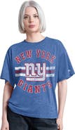 STARTER Women's Starter  Royal New York Giants Jump Shot Boyfriend Tri-Blend T-Shirt