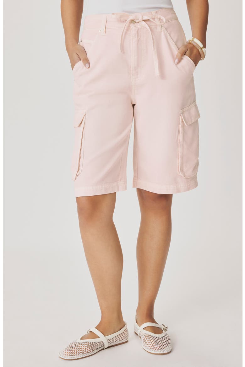 Denim Cargo Shorts, Main, color, ROSE PETAL PINK