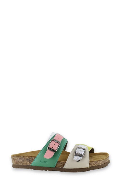 Naot Santa Cruz Sandal In Jade Ivory White Lime
