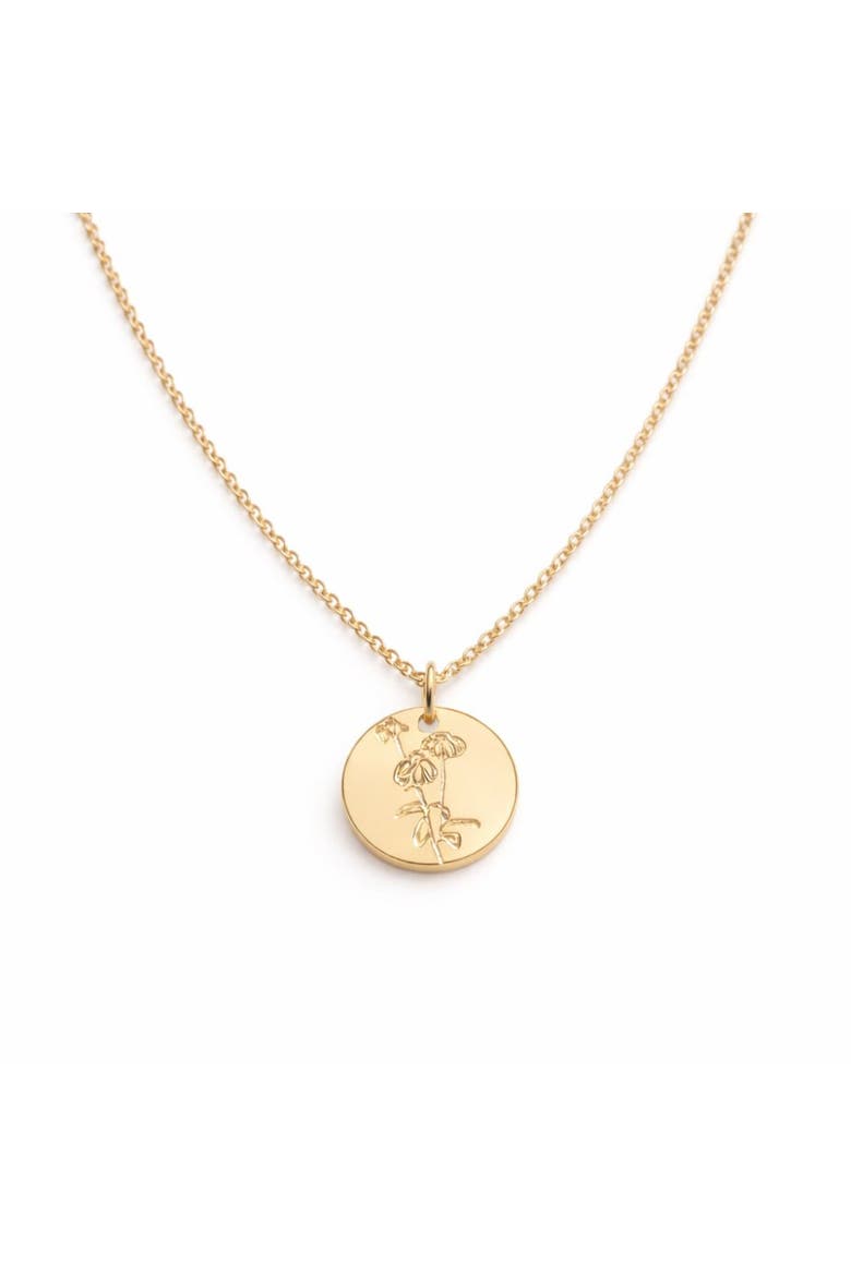 Wild Daisy Pendant Necklace, Main, color, Gold