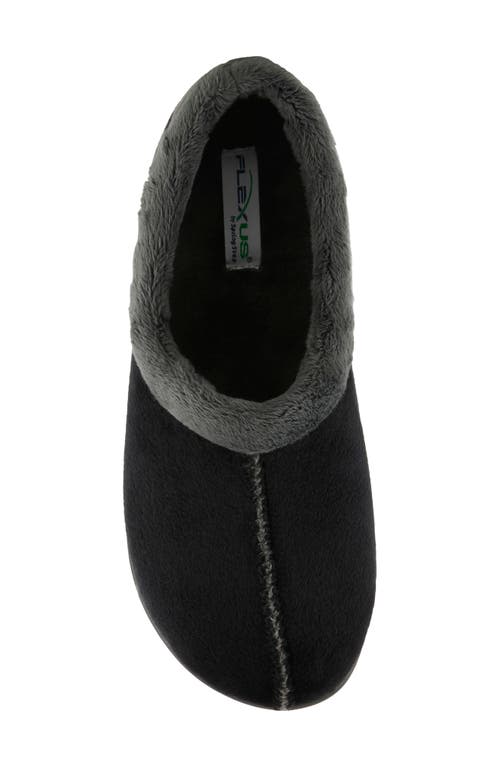Flexus By Spring Step Amalie Faux Fur Slipper In Black