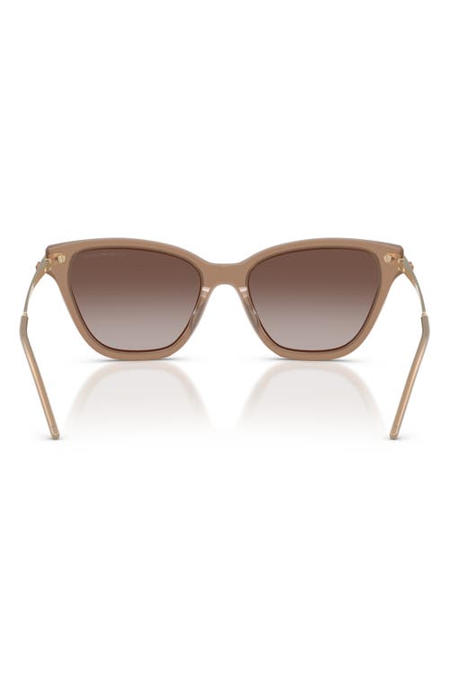 Emporio Armani 54mm Gradient Cat Eye Sunglasses In Brown
