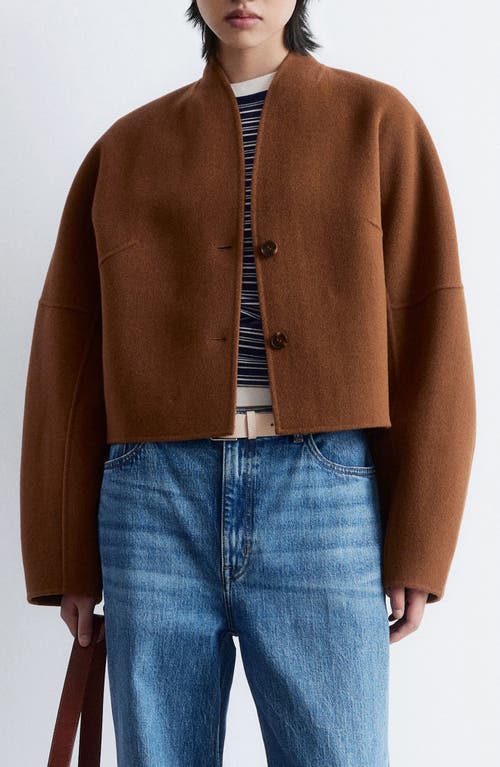 & Other Stories Double Wool Blend Jacket In Brown