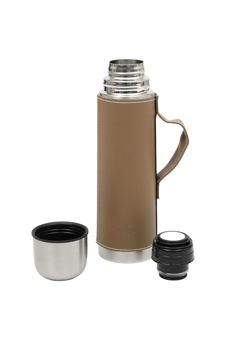 Stainless Steel 23oz Thermal Bottle with Lid, Main, color, Brown