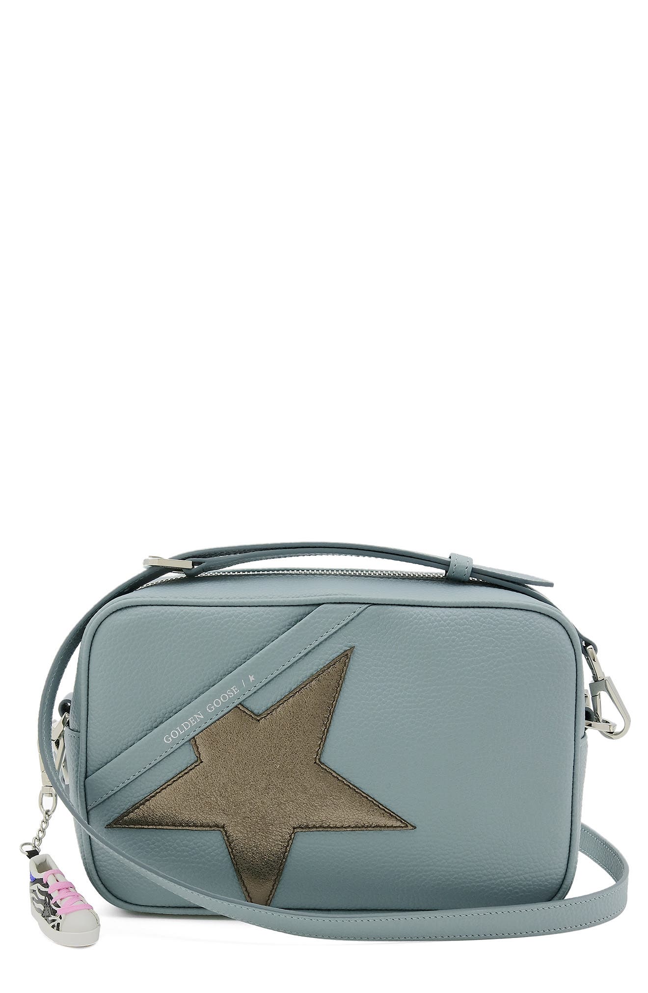 Golden Goose Star Leather Camera Bag, Main, color, 