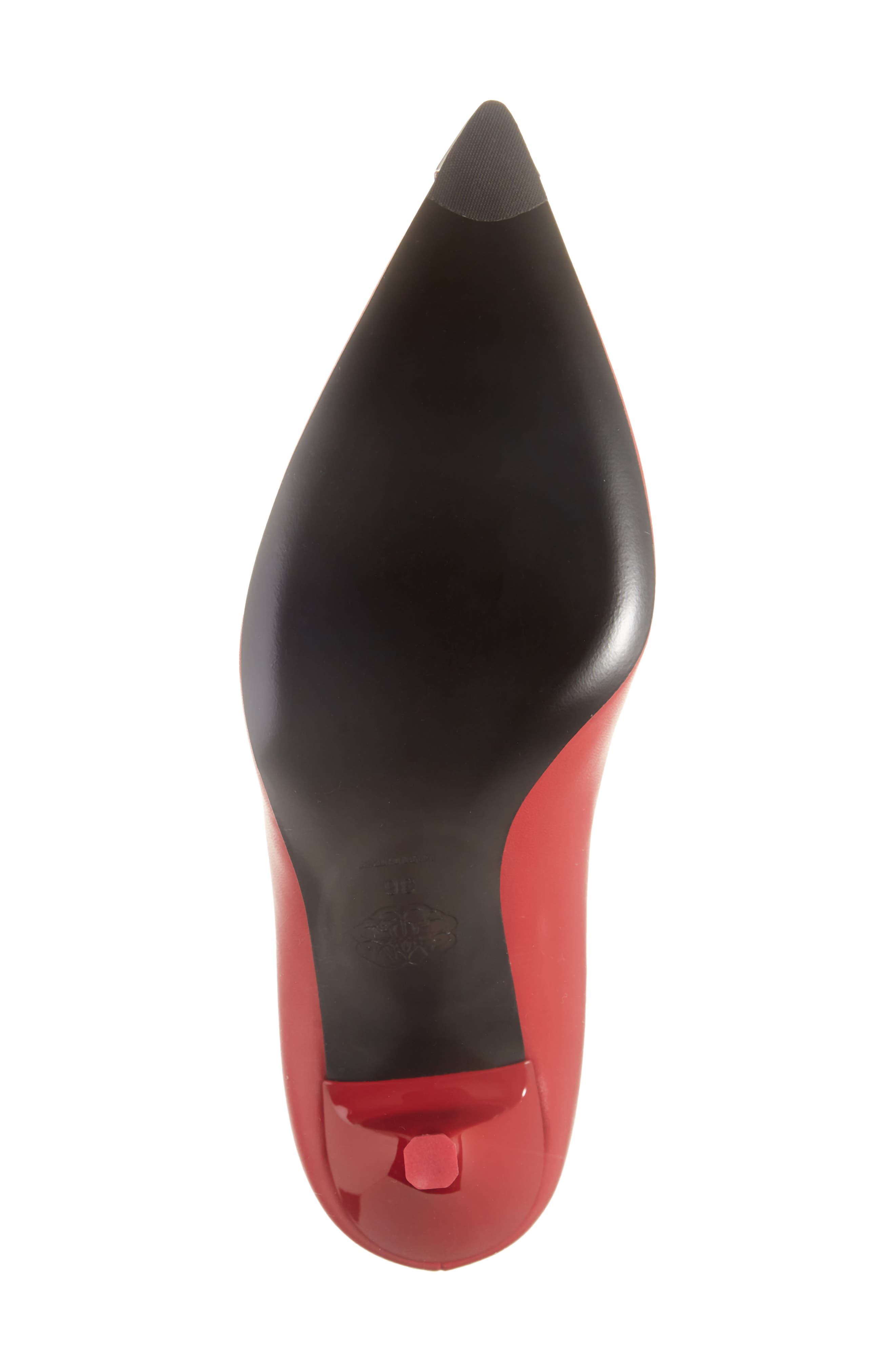 Punk Pointed Toe Pump, Alternate, color, RED