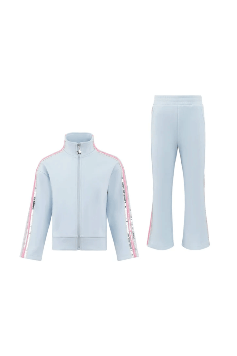 Rainbow Stripe Soft Tracksuit, Main, color, Blue