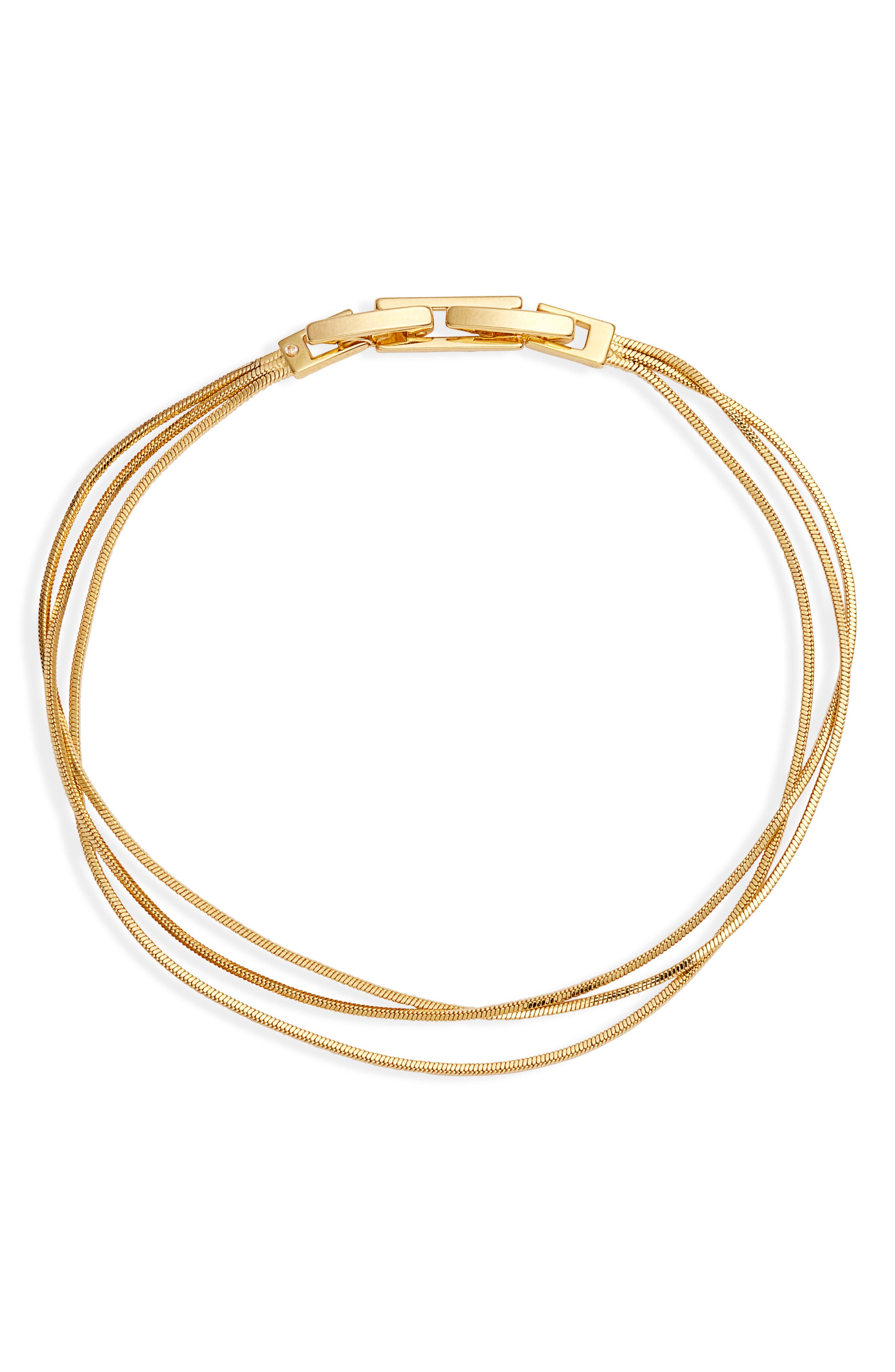 Nordstrom Demi-Fine Triple Strand Chain Bracelet