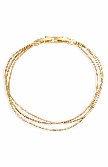 Nordstrom Demi-Fine Triple Strand Chain Bracelet