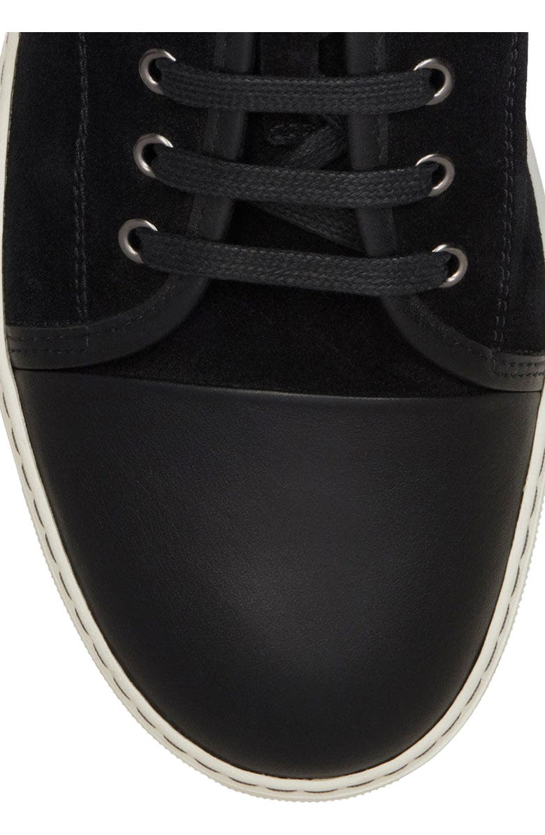 Lanvin Dbb1 Suede And Leather Sneakers For Men, Alternate, color, Black