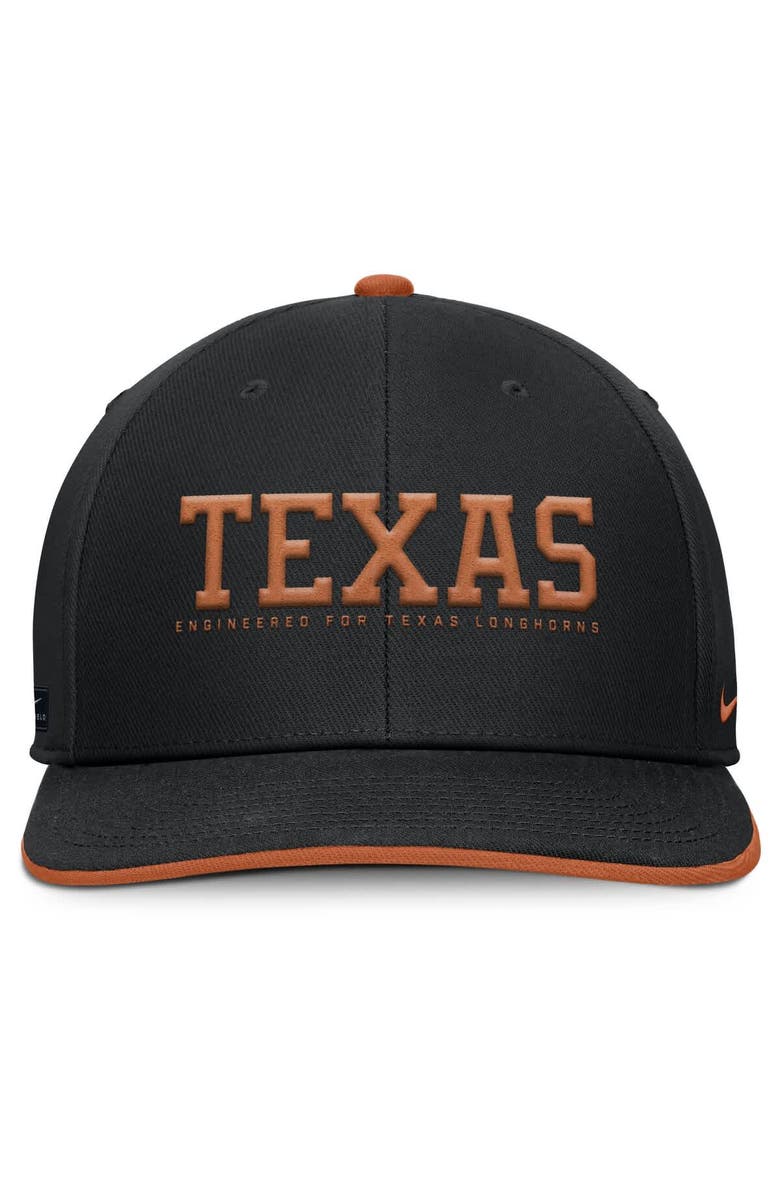 Nike Men's Nike Black Texas Longhorns 2025 On-Field Pro Performance Adjustable Hat, Alternate, color,