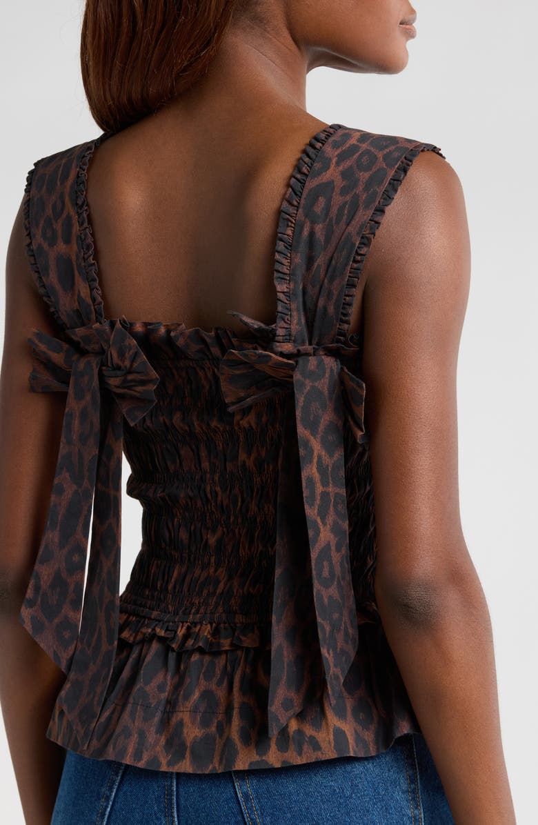 Damson Madder Tish Leopard Peplum Top, Alternate, color,