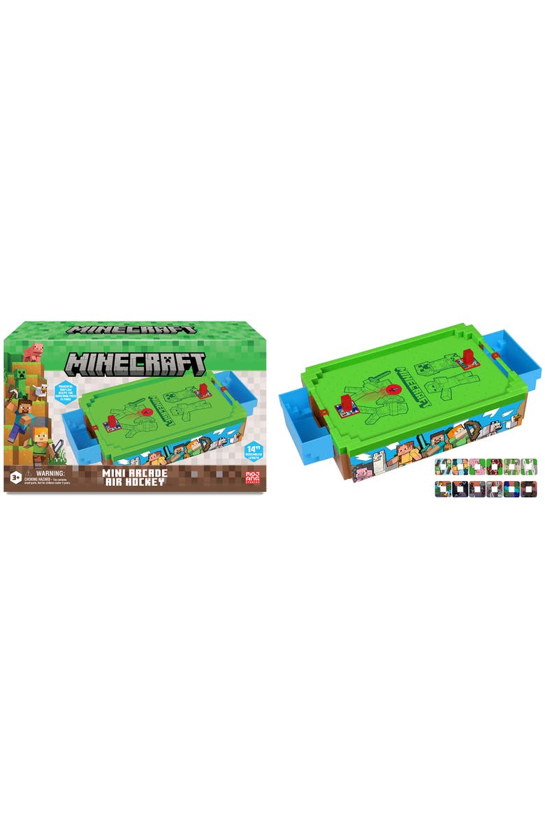 Mini Arcade Air Hockey, Overworld, 14 Inch Motorized Tabletop Game, Alternate, color, Multicolored
