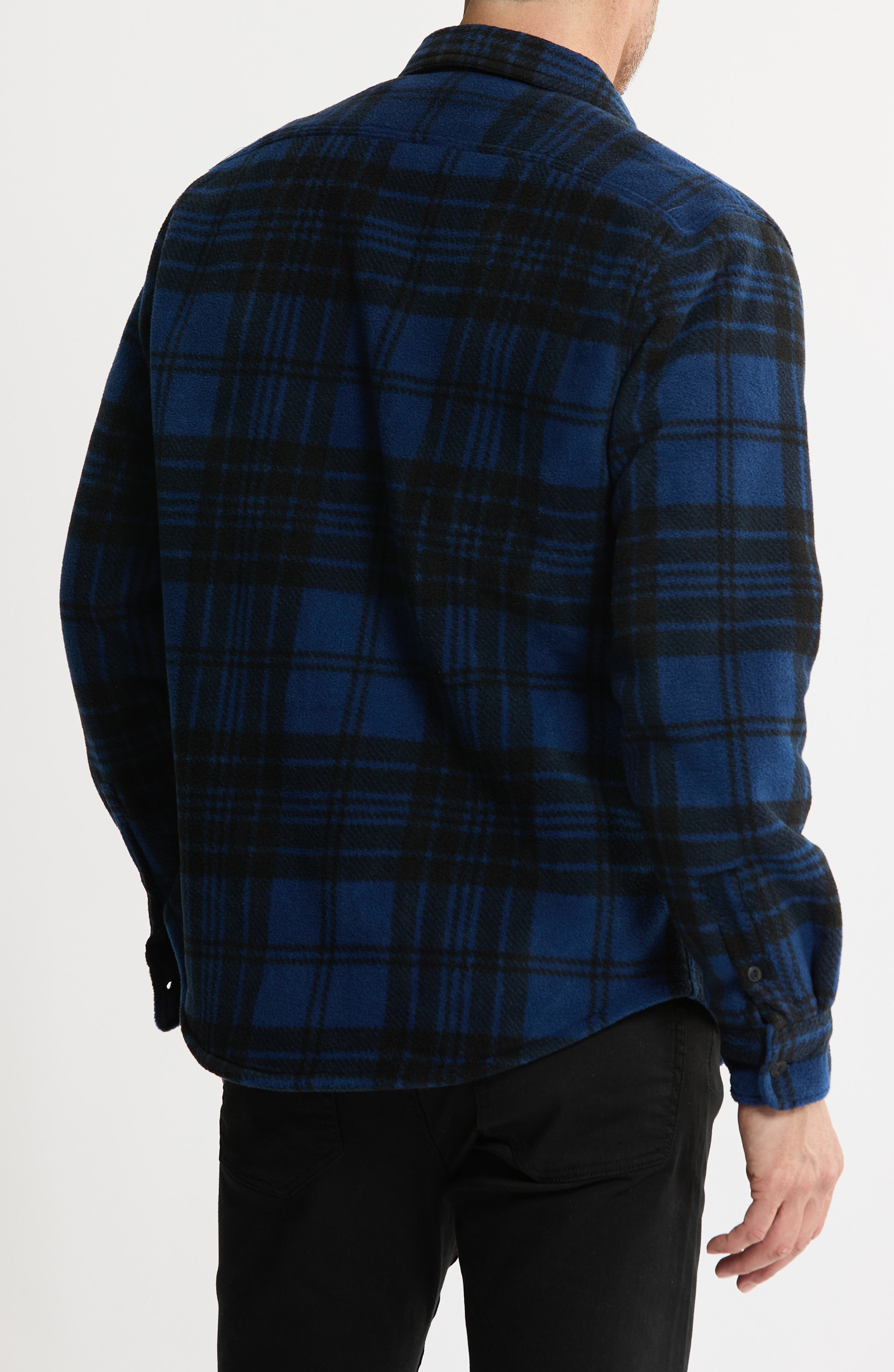 Geometric Jacquard Faux Shearling Lined Jacket - image 2