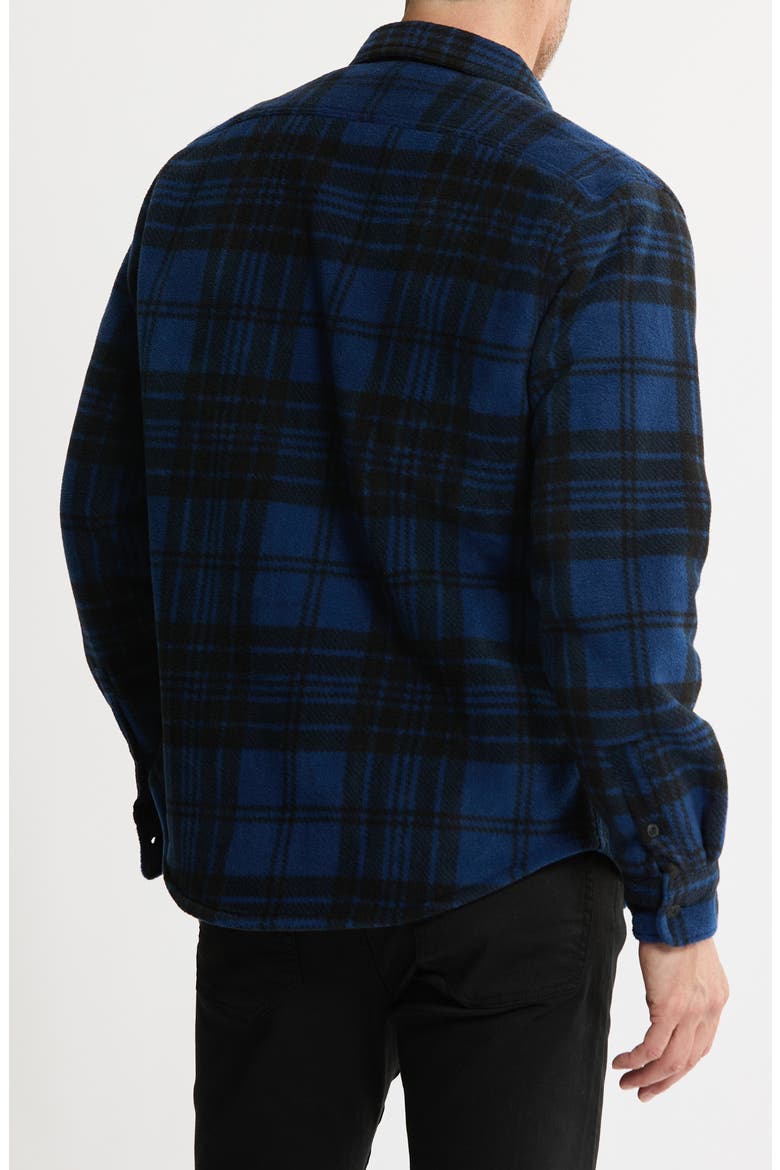 Geometric Jacquard Faux Shearling Lined Jacket, Alternate, color, ROYAL