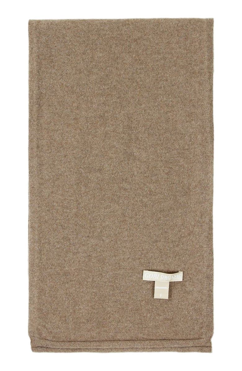 GOBI Mongolian Cashmere Cashmere Jersey Knit scarf, Main, color, Taupe