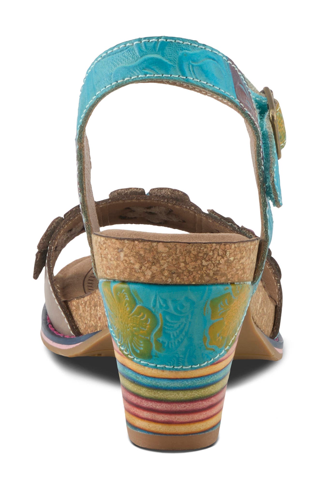 L'Artiste by Spring Step Bluesky Sandal, Alternate, color, Turquoise Multi