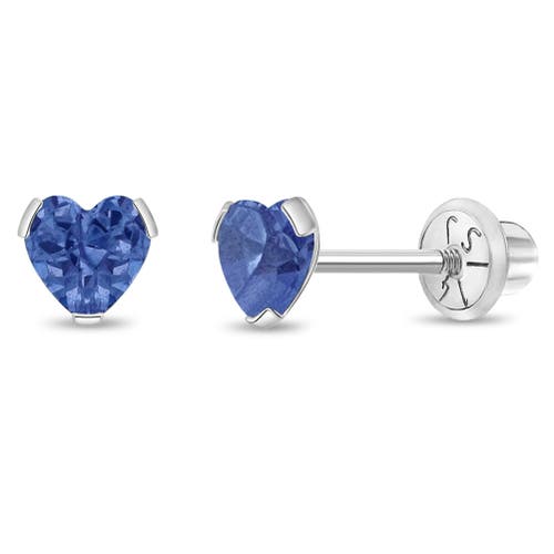 In Season Jewelry 14k Tiny Cubic Zirconia Heart Earrings In December
