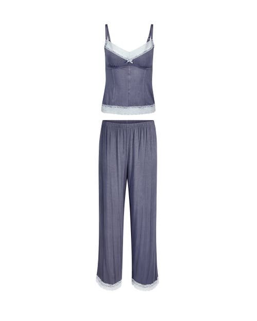 Shop Adore Me Suzanna Pajama Cami And Pants Set In Dark Grey
