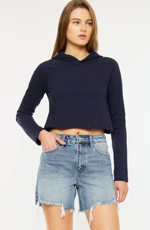 Kancan Tamara High Rise Shorts In Medium Wash
