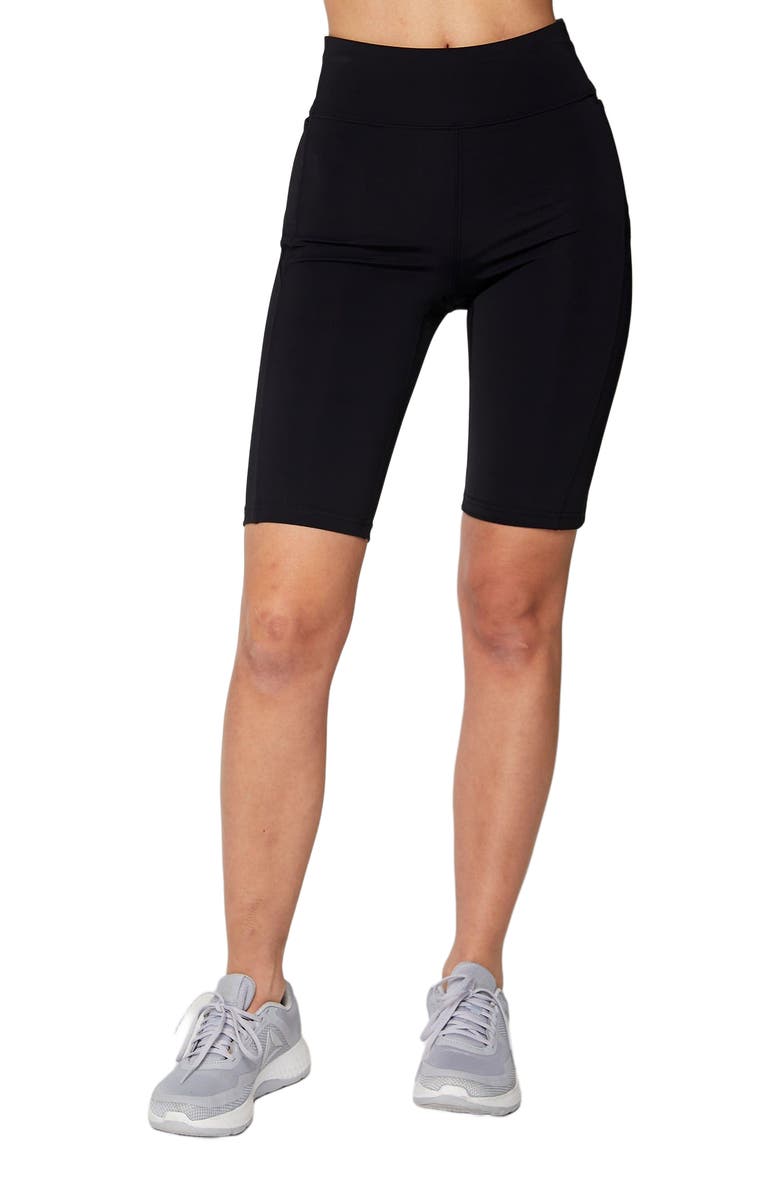 Rebody Active Utility Silkiflex Pocket Biker Shorts 8", Alternate, color, Midnight Black