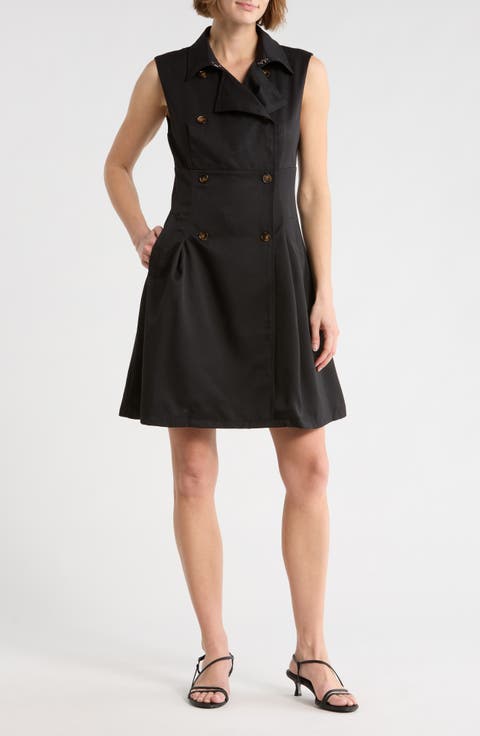 Trey Sleeveless Trench Dress