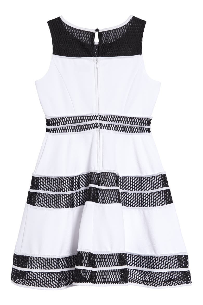 Sleeveless Skater Dress, Alternate, color, WHITE