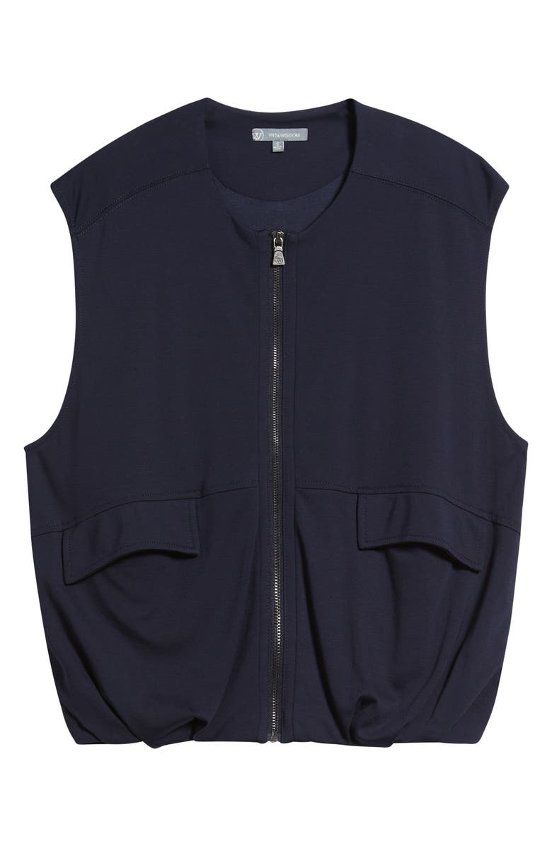 Wit & Wisdom Knit Zip-Up Vest, Alternate, color, Navy