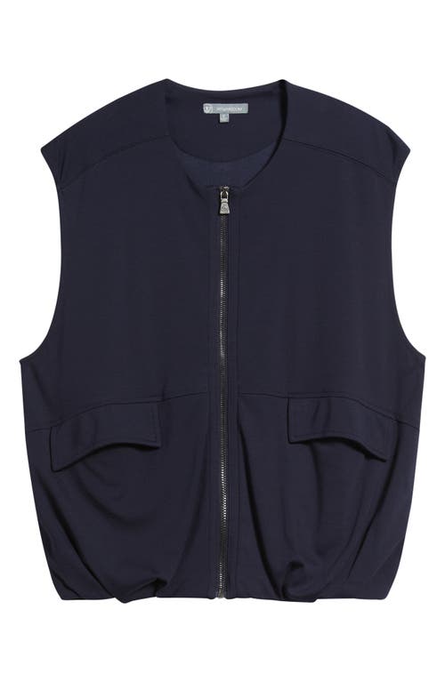 Wit & Wisdom Knit Zip-up Vest In Black