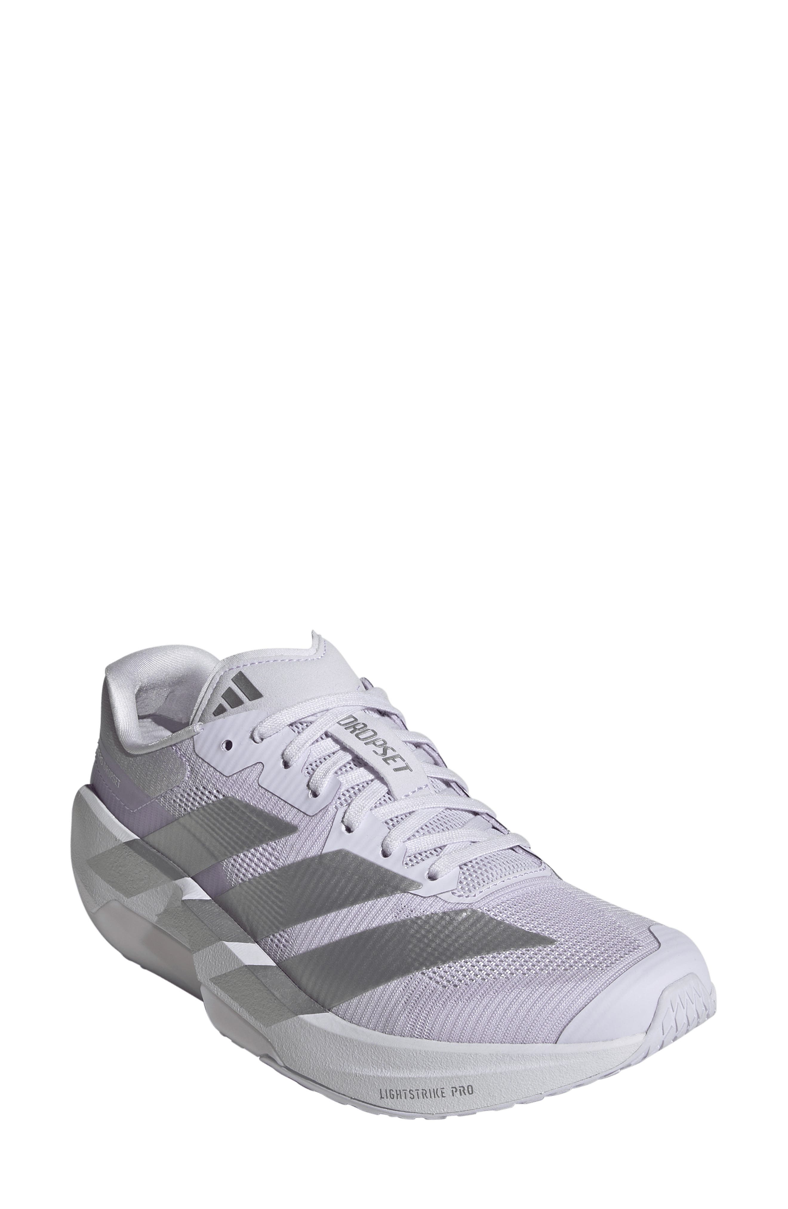Adizero Dropset Pro Training Shoe, Main, color, FROZEN PURPLE/ SILVER/ WHITE