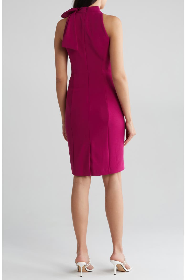 Neck Tie Sleeveless Dress, Alternate, color, BERRY