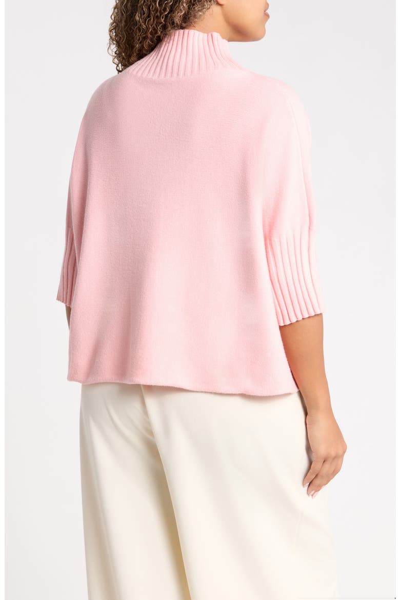 Crop Turtleneck Sweater, Alternate, color, PINK