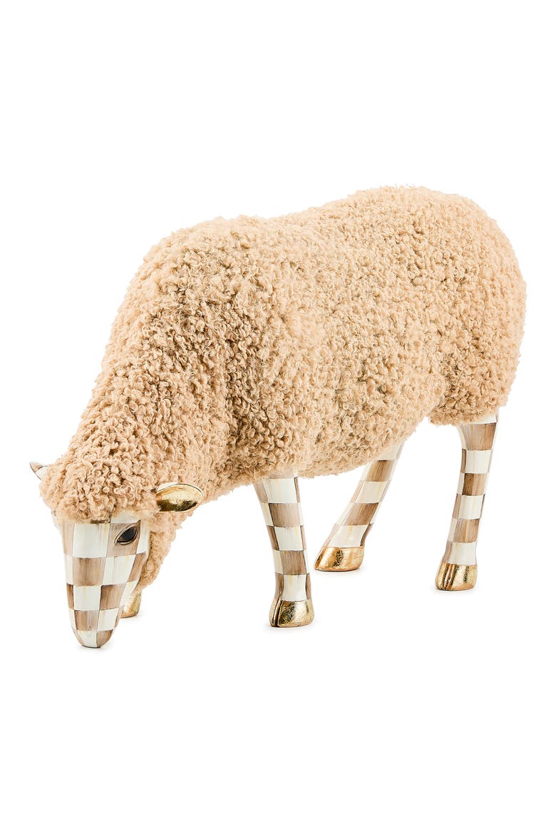 Latte Small Sheep Figurine, Main, color, BEIGE