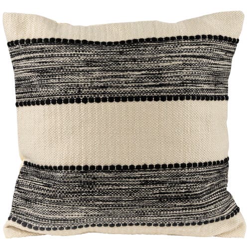 Northlight 20in Textured Block Handloom Woven Outdoor Square Throw Pillow