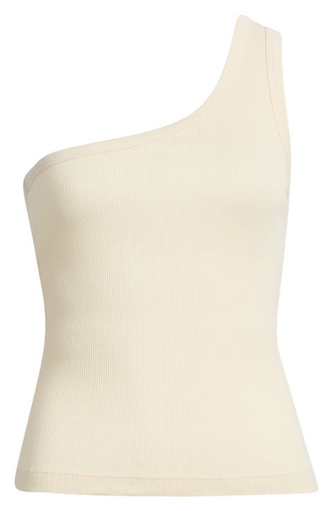 Eve Cotton Rib One-Shoulder Tank