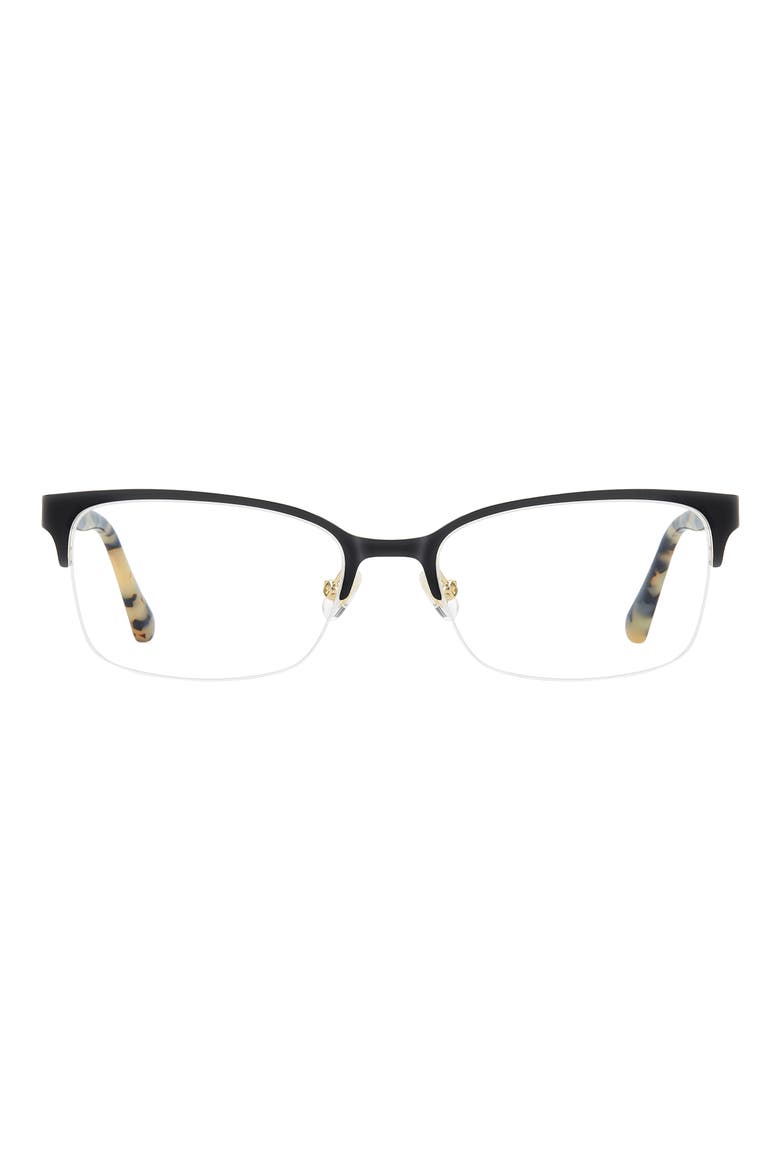 alexanne 51mm rectangular optical glasses, Main, color, BLACK HAVANA