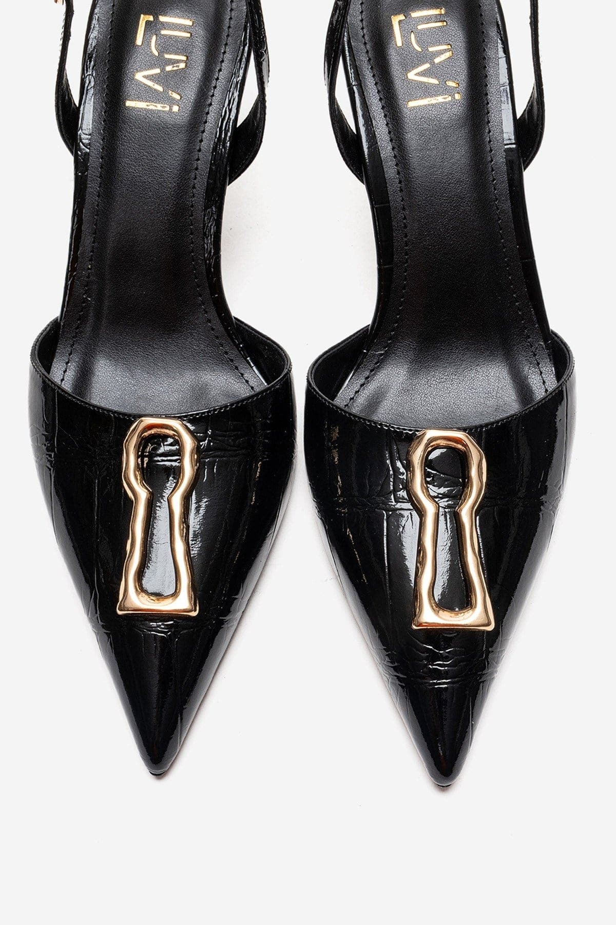 Prologue Shoes Yvella Buckle Pointed Toe Stiletto Pump, Alternate, color, Black Print