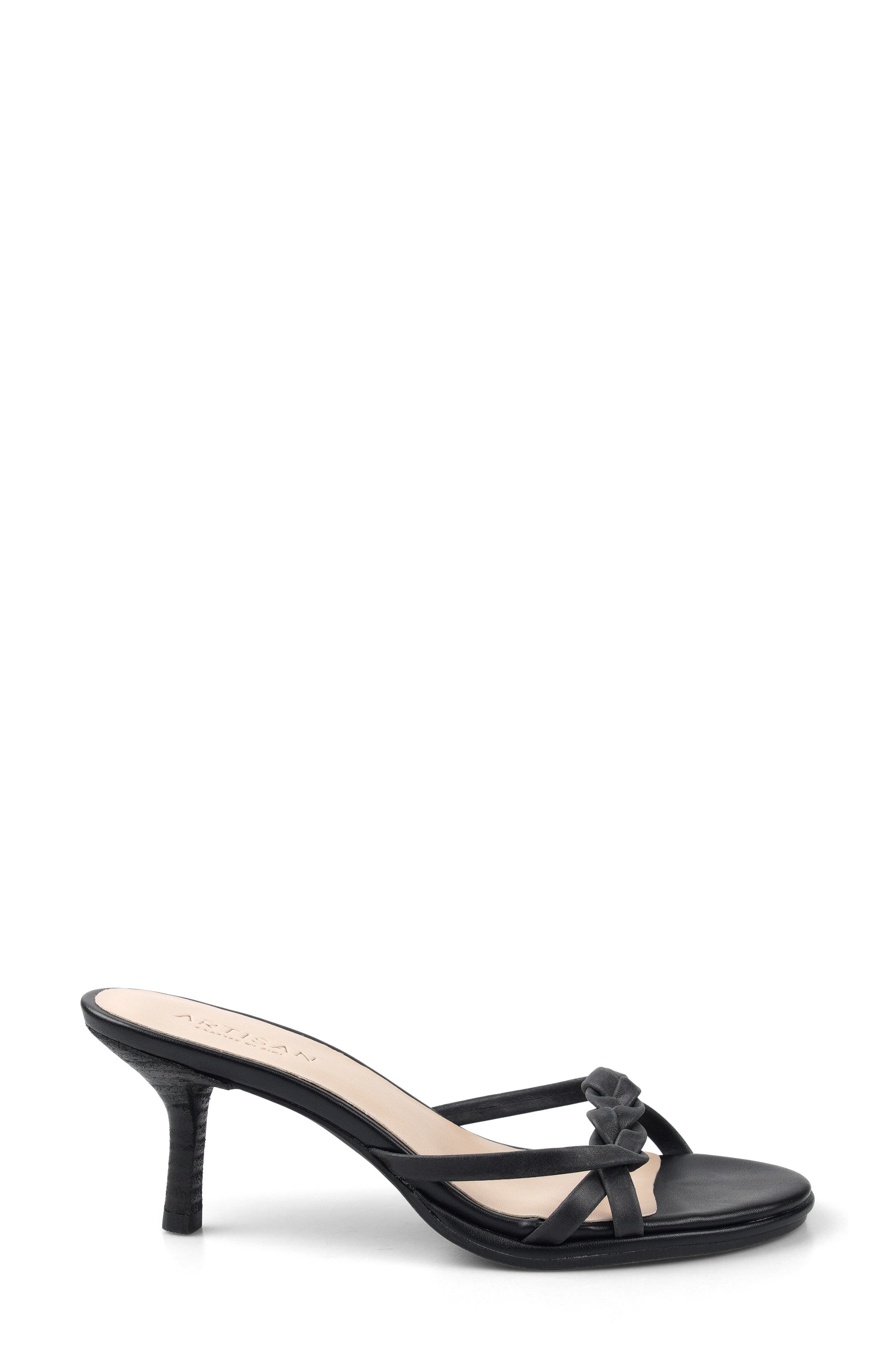 Pizz Kitten Heel Sandal, Alternate, color, BLACK LEATHER