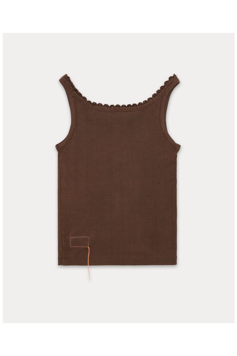 Claire Wide Ribbed Jersey Tank Top, Alternate, color, Dark Brown