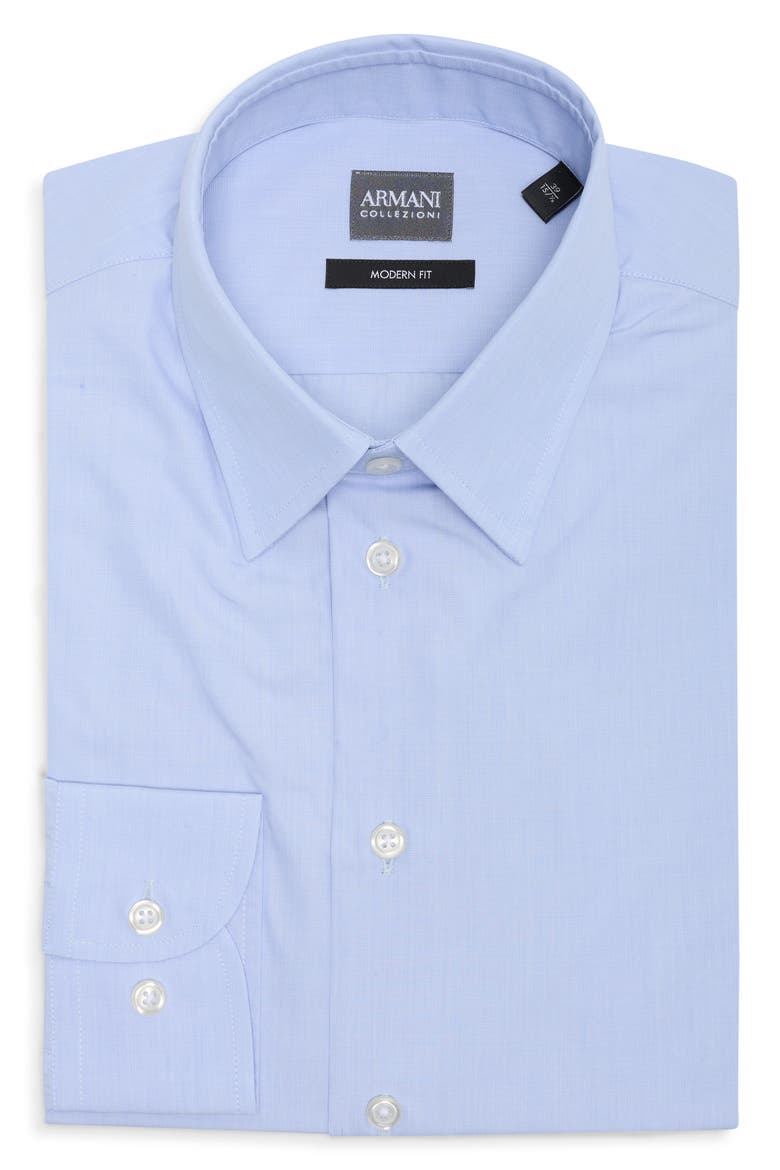 Modern Fit Cotton Dress Shirt, Main, color, SKY BLUE