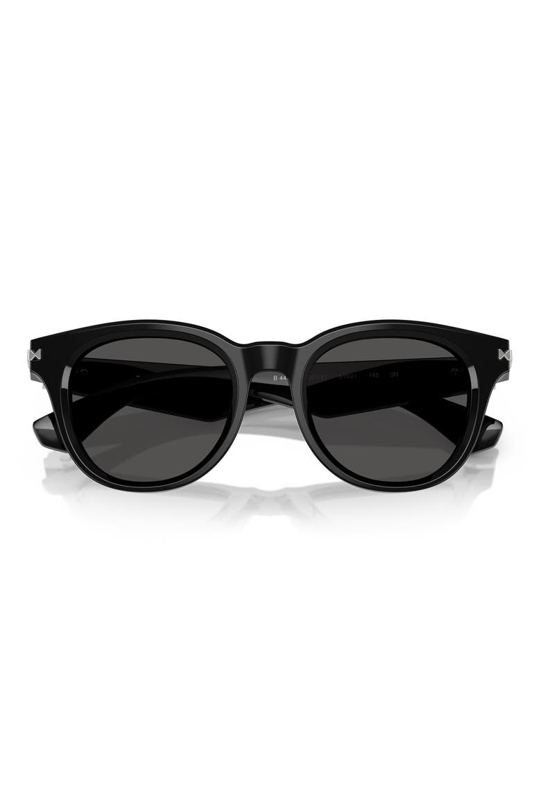 51mm Round Sunglasses, Alternate, color, BLACK