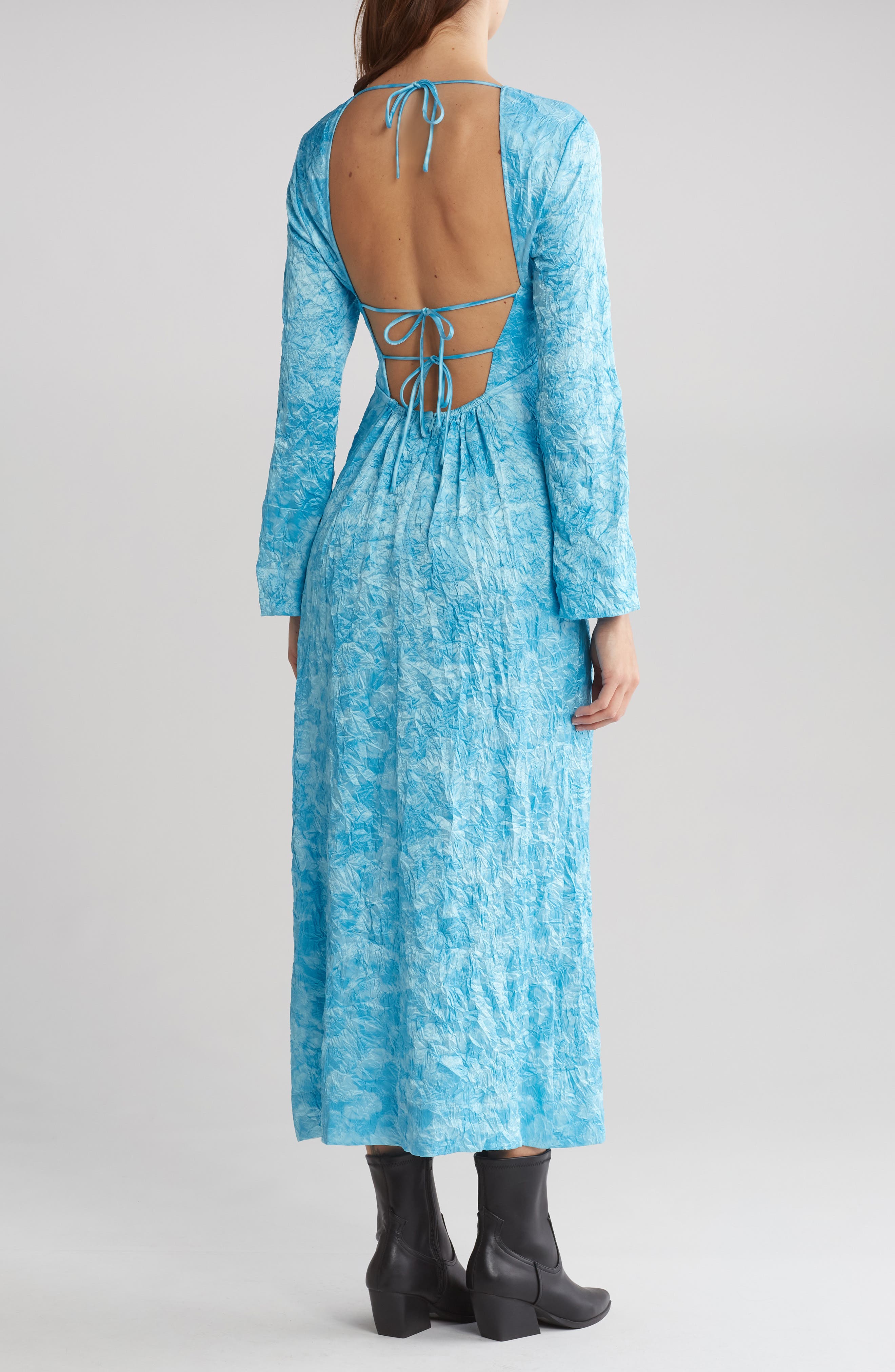 co crinkled satin maxi dress Crinkled-satin maxi slip dress - antique rose