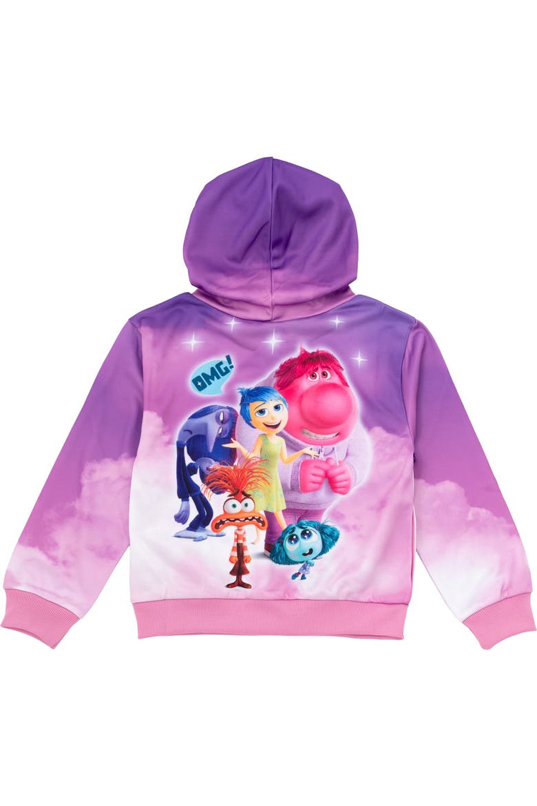 Inside Out Fleece Hooded Sweatshirt, Alternate, color, Inside Out Magenta