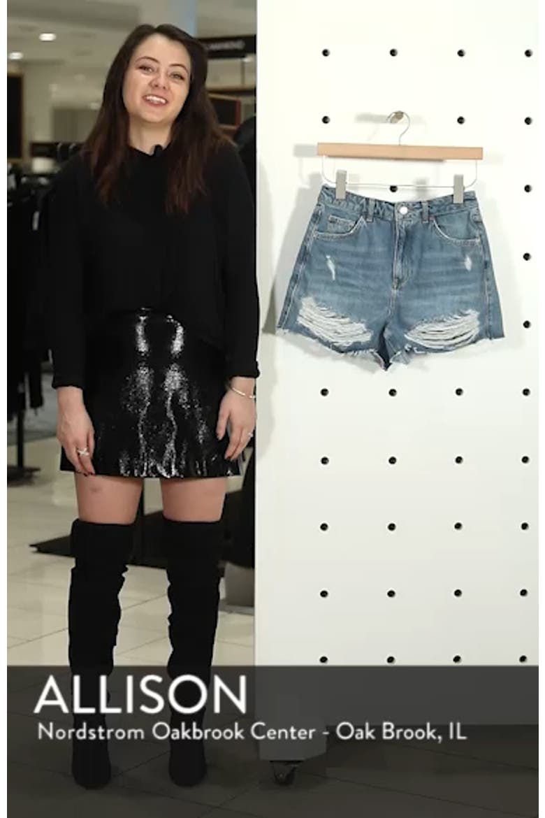 Ripped Denim Mom Shorts video