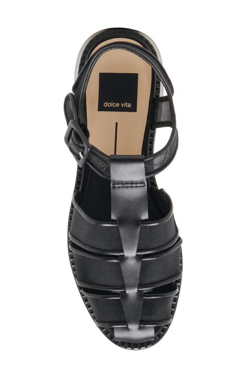 Dolce Vita Holis Mesh Fisherman Sandal In Black