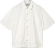AllSaints Field Eyelet Detail Short Sleeve Button-Up Shirt