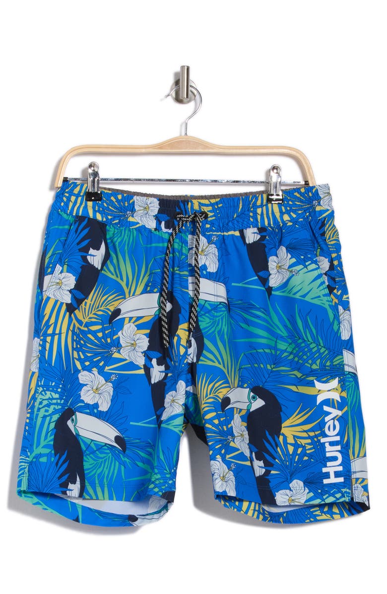 Hurley Cuba Volley Swim Trunks, Alternate, color, Whirlpool